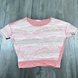 Prana Lurie Womens T Shirt‎ Medium Peach Bonita Pink Blouse Outdoor Boho Pastel